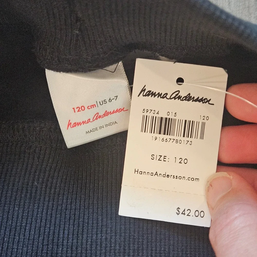 Hanna Andersson T-Shirt Pants Lot of 3 Kids 6-7 Shark Tie Dye Striped Joggers